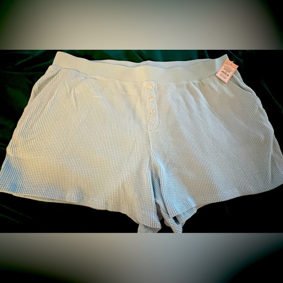 Auden Soft Blue 
Textured Waffle 
Lounge Shorts - Picture 1 of 5